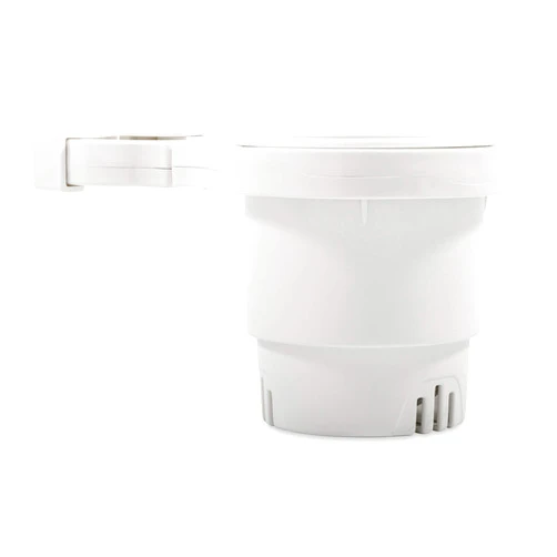 Camco Large Clamp Mounted Cup Holder-Provides a Secure Location for Your Beverage-Mountable for Up to 2-Inch Rail-White (53083)