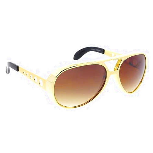 Vaulted Skulls & Co Rock Star Glasses | Aviator Sunglasses | Rockstar Shades | Disco Glasses | Celebrity Sunglasses | King Glasses | Rockstar Accessories | Gold