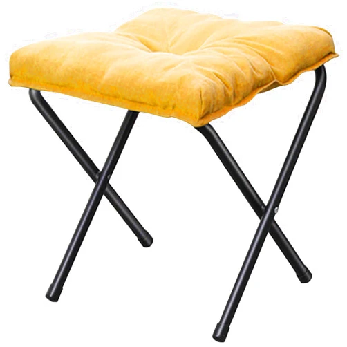 Generic Modern Foldable Ottoman Foot Rest,Foldable Lazy Sofa Stool,Small Portable Chairs Upholstered Living Room Bedroom (Yellow)