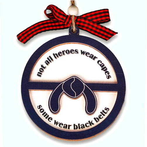 Hangwoous Karate Ornament, Karate Christmas Ornament 2024, Martial Art Judo Ornament, Not All Heroes Wear Capes, Some Wear Black Belt, Taekwondo Ornament, Karateka Gifts for Girls, Taekwondo Gifts, Coach Gift