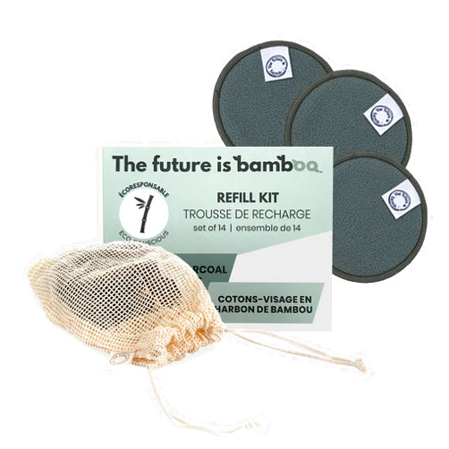 The Future is Bamboo, 14 pcs Reusable Bamboo Makeup Remover Pads | With Washable Laundry Bag | Soft Reusable Face Pad for Facial Cleansing Skincare Set