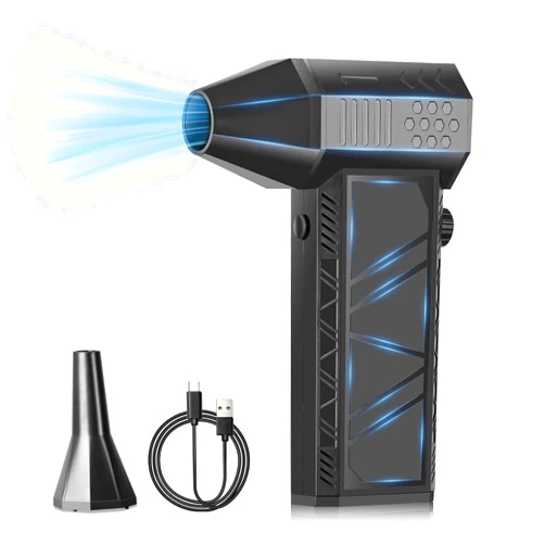 Cub Tik Compressed Air Duster 130000RPM Electric Air Duster Adjustable Air Blower, Cordless Turbo Fan Turbo Dryer Rechargeable Jet Dry Blower for Keyboard, PC, Car, Air Bed Outdoors and Home Cleaning