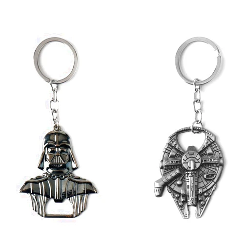 HEYu jewelry Star Wars Bottle Opener - Star Wars Keychain - Darth Vader Beer Bottle Opener Manual Alloy 2 PCS
