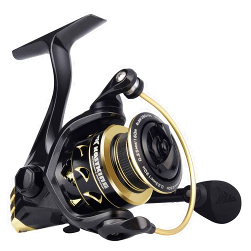 KastKing Valiant Eagle Gold Spinning Reel - 6.2:1 High-Speed Gear Ratio, Freshwater and Saltwater Fishing Reel, Faster Line Retrieve, Braid Ready Spool, 7+1 Shielded Stainless Steel Ball Bearings