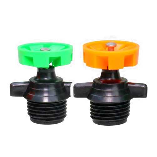 WOVSTNOV 1/2Inch Automatic Rotating Sprinkler Heads Micro Sprinkler 360 Degree Rotation for Garden Irrigation (Orange 10pcs)