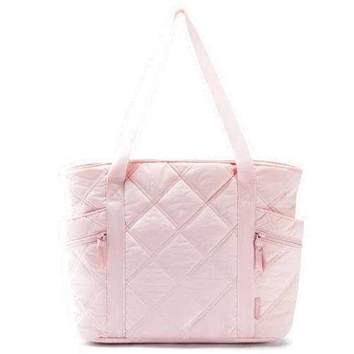 BAGSMART Tote Bag for Women, Puffer Carry On Tote with Zipper, Travel Essentials Quilted Nurse Travel Bag