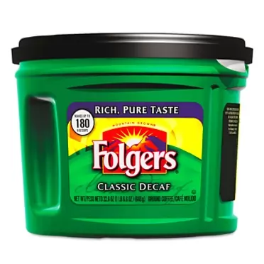 Folgers Coffee, Classic Roast Decaffeinated, Ground, 22 3/5oz Can