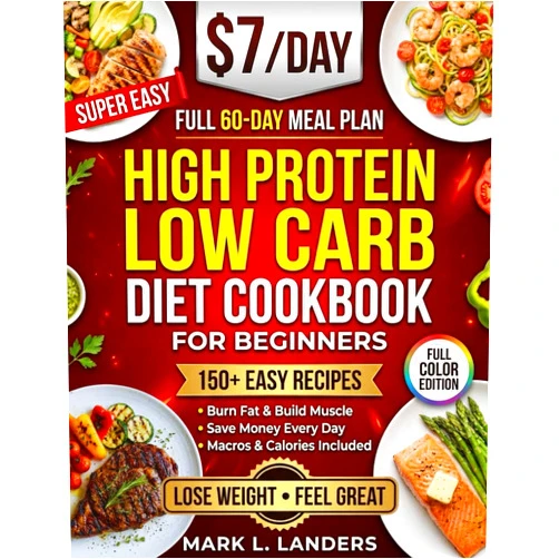 Mark L. Landers Super Easy High Protein Low Carb Diet Cookbook for Beginners: Healthy, Delicious, Time-Saving Recipes to Build Strength, Burn Fat, Crush Cravings, and Keep your Family Happy!