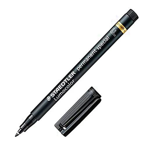 STAEDTLER Pack Of 3 Lumocolor Permanent Marker PensSpecial 319F Fine Tip - Black