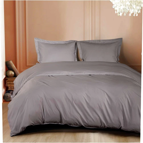 VARSH TEXTILES Dark Grey Duvet Covers Super King Plus Size -850 Thread Count Sateen 3Pc Egyptian Cotton Duvet Cover Set Zipper Closure, 1 Duvet Cover Super King Plus 120X120 Inch and 2 Pillow Shams