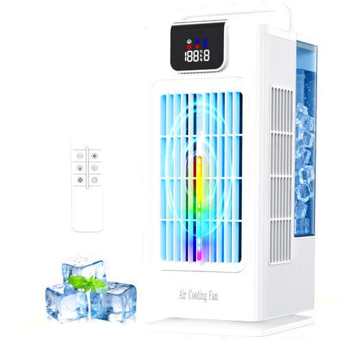 Aiorber Portable Air Conditioners, 2000ML Personal Air Conditioner, Mini Air Conditioner, Evaporative Air Cooler Fan with 120° Oscillation, 7 RGB Light Modes, 4 Speeds & 1-8H Timer for Bedroom Office