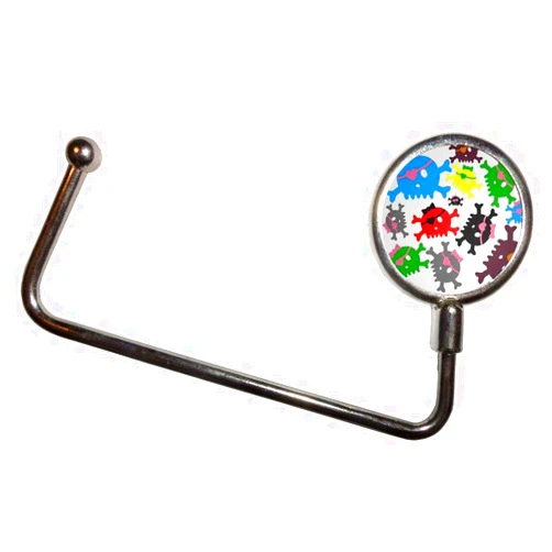 BadgeBeast.co.uk Skull Bow Pattern 3 - Handbag Table Hook Hanger