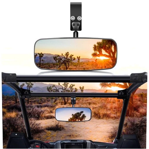 Frokom UTV Rear View Mirror, RZR center rear view mirror for 1.75