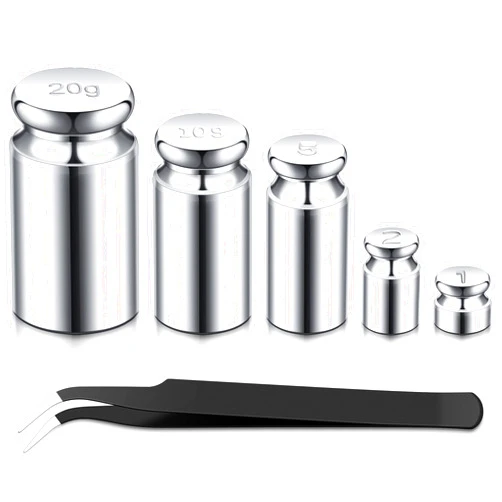 HESTYA Calibration Weight 1g 2g 5g 10g 20g Calibration Gram Scale Weight Set for Digital Scale Balance and 1 Piece Calibration Weight Tweezer