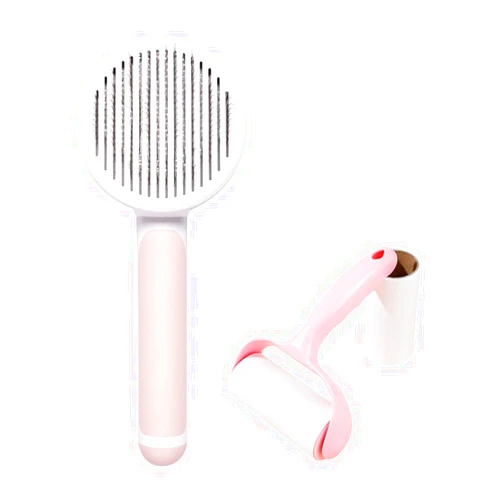 BUYMALLY Cat Brush with Release Button | Self Cleaning Grooming Brush | Pet Hair Brush | Slicker Brush for Dogs and Cats
