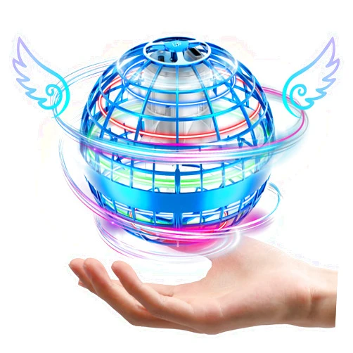 Zookao Flying Orb Ball with Dazzling Lights, Magic Hover Spinner