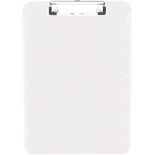 Sparco 01869 Plastic Clipboard,w/Flat Clip,9