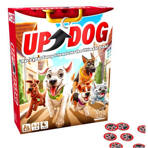 Gamewright - Up Dog Card Game - Race Your Furry Friends for The Ultimate Dish! Ages 8+, 2-4 Players