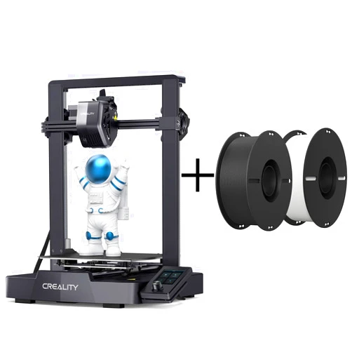 Creality Ender 3 V3 SE 3D Printer and PLA Filament 1.75mm Black+White 2 Pack Bundle