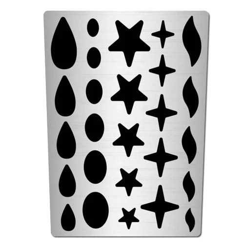 GORGECRAFT Metal Jewelry Stencils Stainless Steel Shape Earring Teardrops Cutouts Stencil Lapidary Cabochons Template Tear Drop Star Stencils for Teardrop Jewelry Making DIY Earrings Crafts Bracelets