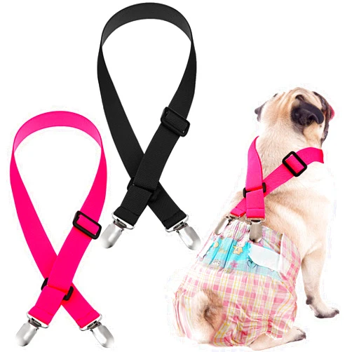 Nuanchu 2 Pieces Female Dog Diaper Suspenders Male Dog Suspenders in Heat for Dogs Diaper Keeper Suspender for Dog Skirt, Dog Dress for Small Medium and Large Dogs(S)
