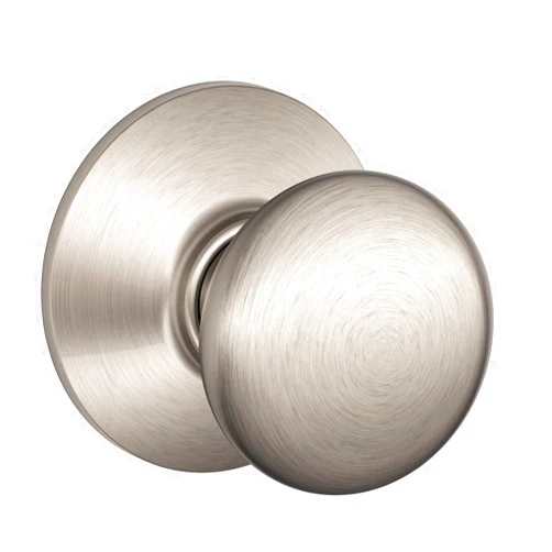 Schlage F10 V PLY 619 Plymouth Door Knob, Hall & Closet Passage Lock, Satin Nickel