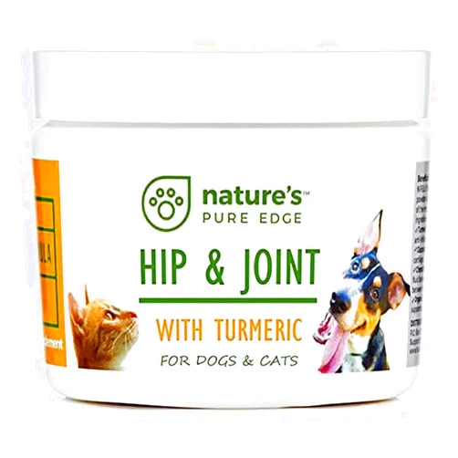 Nature's Pure Edge Dog & Cat Hip + Joint Powder Supplement – Extra Strength Glucosamine & Chondroitin for Dogs (Senior Friendly) | Arthritis & Joint Pain Relief | 170 g