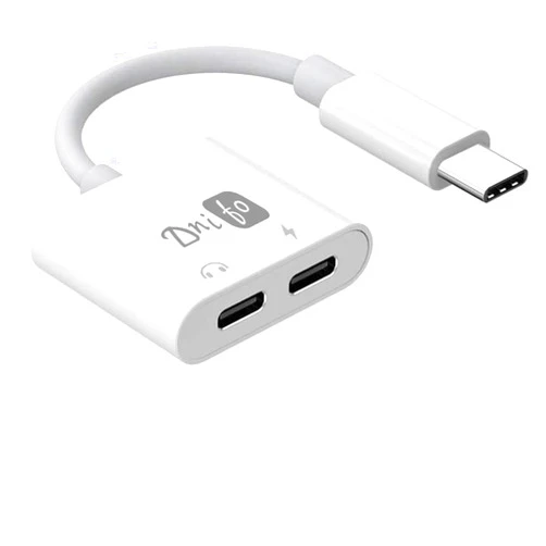 Dnifo USB C to USB C Cable, 2 in 1 Multi Fast Charging Cable Adaper for Google Pixel 3/3 XL/2/2 XL, One/Plus 7/7 Pro, 6P/5X/6/5, Mac-Book Pro/Air, Pad Pro, Hua-wei P20/P30/Mate 20 Pro (White)