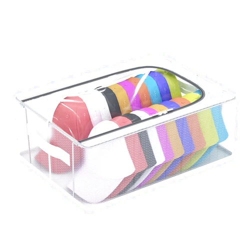 JOYSTOR Steel Frame Hat Organizer for Baseball Caps, Stackable Hat Storage with lid for Closet, PVC Foldable Hat Holder