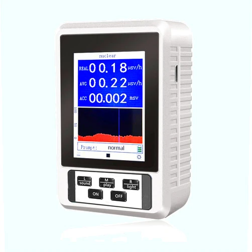 TiLtd Digital Geiger Counter Nulcear Radiation Monitor Meter dosimeter X ray Data Logger Recorder Realtime Monitoring Test (White)