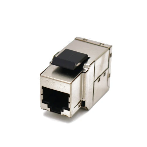 ETS Shielded Cat6A Keystone Coupler Female to Female RJ45 Coupler for Patch Panel, Wall, and Cable Inline Connection, Cross-Compatible with cat 5e, cat 6 Keystone Jack, RJ45 connectors and Cabling