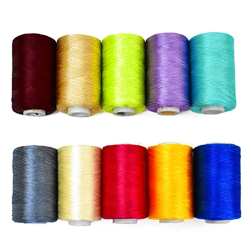 Embroiderymaterial Art Silk Threads for Craft, Embroidery and Jewelry Making Combo Pack (Pack of 10 Rolls)