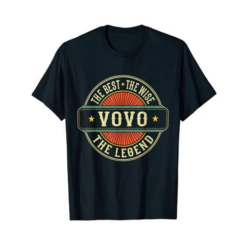 Funny Vovo Matching Family Mens Vovo The Best The Wise The Legend Funny Grandpa Fathers day T-Shirt