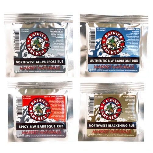 Rainier Rancher 4-Piece Seasoning/Rubs Variety Pack