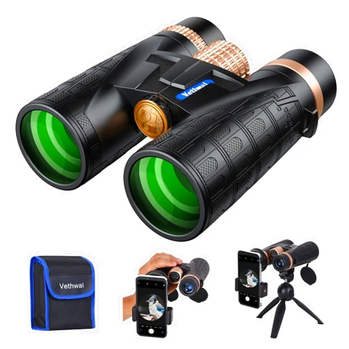 Vethwal Binoculars 8x42,Binoculars for Adults High Powered with Phone Adapter and Tripod, Vethwal Binoculars for Bird Watching,Binoculars for Cruise Ship Hiking Travel Sports