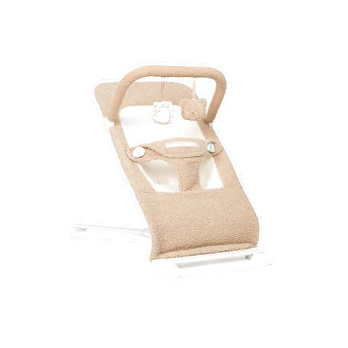 Baby Delight Alpine Deluxe Portable Bouncer | Infant | 0 – 6 Months | Tan Sherpa