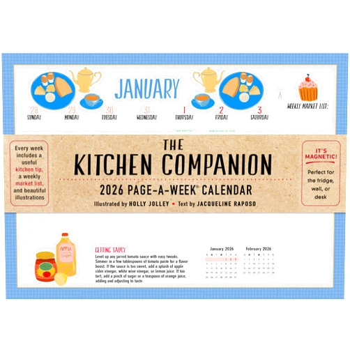 By Holly Jolley (Author), Workman Calendars (Author) Kitchen Companion Page-A-Week Calendar 2026: It's Magnetic! Perfect for the Fridge, Wall, or Desk