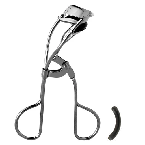 JAPONESQUE Extreme Lash Curler - Scissor Comfort Handle, Deep Curl, Keeps Lashes Curled for 8 Hours, High Arch Design, for Natural or False Lashes, Includes 1 Refill Pad (Gunmetal)
