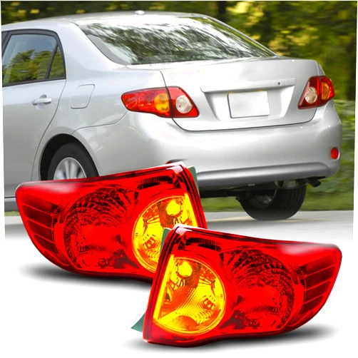 AUTOONE For Toyota Corolla Tail Lights Assembly, Tail Lamp Assembly Fit for 2009-2010 Corolla Rear Factory OEM Driver Side & Passenger Side, Without Bulbs