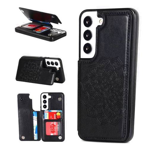 ACXLIFE Samsung Galaxy S22Plus 5G Case S22 Plus Card Credit Holder Wallet Protective Cover with Card Slot and Leather Case for Samsung S22Plus 6.7Inch (Black)