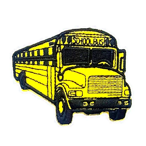 M I GENIUS CARTOON CHILD PATCHES Yellow Bus Car School Bus Transportation Back to School Vintage Car Classic Cartoon Children Kid Patch Clothes Bag T-Shirt Jeans Biker Badge Applique Iron on/Sew On Patch