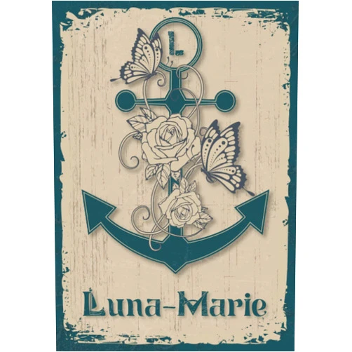 Joanna Vivi GR Publishing Luna-Marie: Notizbuch A5 | Personalisierter vorname Luna-Marie | Monogramm L | Geburtstagsgeschenk für Frau, Mutter, Schwester, Tochter | Design Anker ... A5 (14,8 x 21 cm) (German Edition)