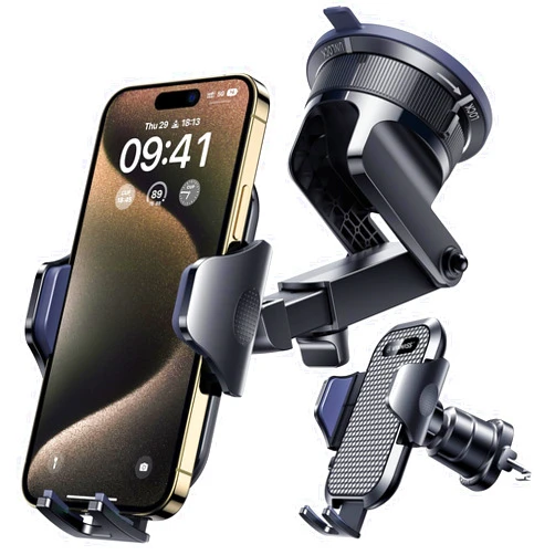 VANMASS [True Military-Grade] Car Phone Holder VANMASS [2024 Strongest Suction & Clip] Cell Phone Mount for Dashboard Windshield Vent Truck Accessories Cradle Dash Stand for iPhone 15 Pro Max 14 13 12 Android