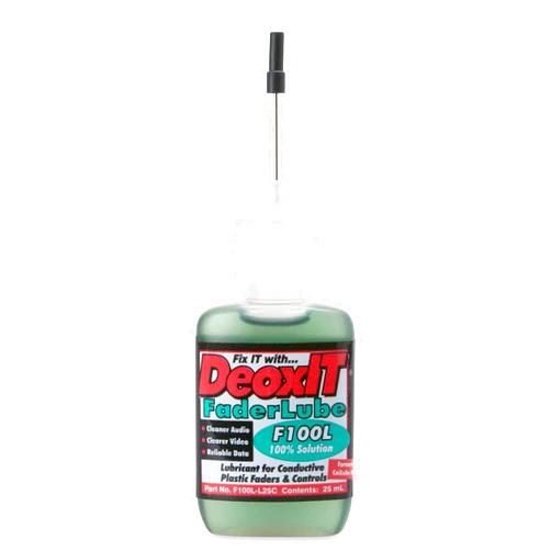 Hosa F100L-L25C CAIG DeoxIT FaderLube, 100% Dropper, 25 ml