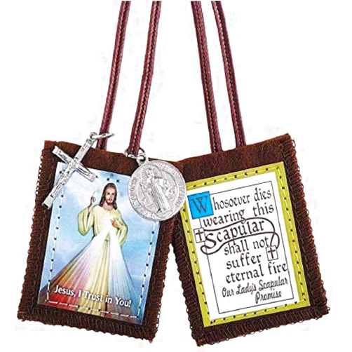 Christian Brands Divine Mercy Scapular with Medals - 12/pk
