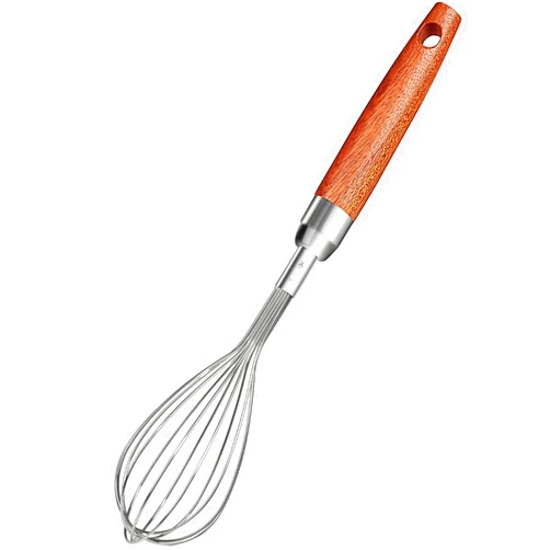 FDEYIQ Stainless Steel Wire Whisk for Cooking- Wooden Handle Kitchen Hand Whisk Multi Function Non Stick Balloon Whisk Egg Beater for Blending Whisking Beating Frothing Stirring Batters (9
