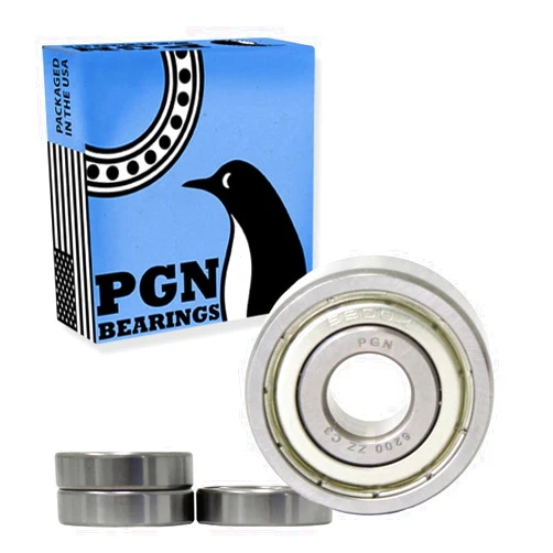 PGN Bearings PGN (4 Pack) 6200-ZZ Bearing - Lubricated Chrome Steel Sealed Ball Bearing - 10x30x9mm Bearings with Metal Shield & High RPM Support