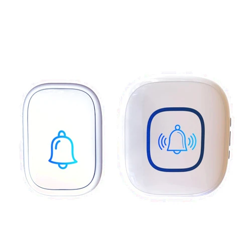 UNIONOW Wireless Doorbell, 1,200ft Range Loud Enough Doorbell Chime，5 Volume Levels and 52 Door Chimes With LED Flashing (White small button)