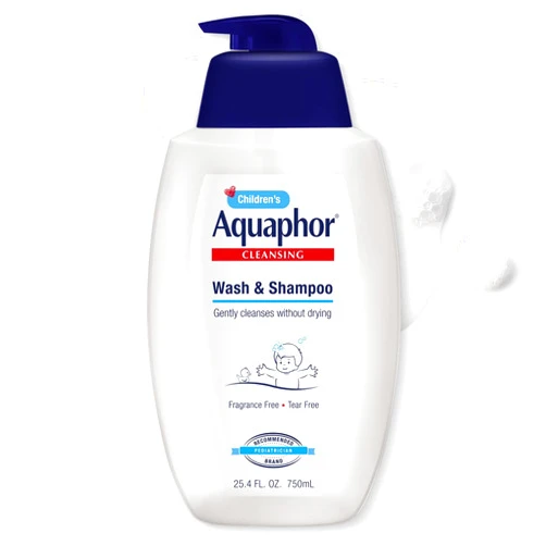 Aquaphor Children's Body Wash and Shampoo, Fragrance Free, Tear Free Shampoo and Body Wash for Kids, From Pediatrician-Recommended Brand, 25.4 Fl Oz Pump Bottle