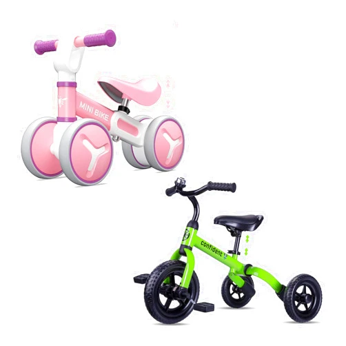 YGJT Baby Balance Bike for 1 Year Old Boys Girls with Adjustable Seat & 3 in 1 Foldable Tricycle for Toddlers Age 2-5 Years Old with Adjustable Seat and Removable Pedal